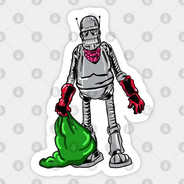 Garbage Man Bot Sticker by silentrob668